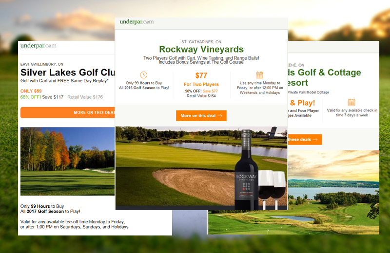 Golf Course Email Marketing & Promotion Services UnderPar Canada