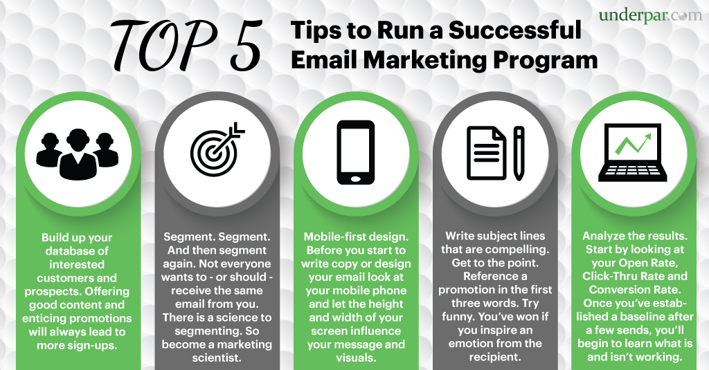 Top 5 Tips to Run a Successful Email Marketing Campaign for Golf Courses