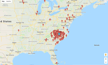 Customer Locations for Pine Needles or Mid-Pines Golf Courses | Ross Resorts