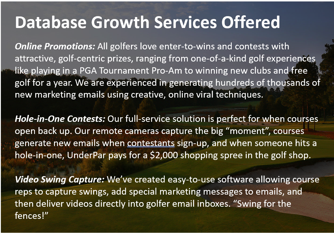 Contests and Database Growth Options - UnderPar